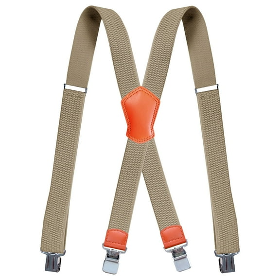 Men'S Adjustable Suspenders, X-Back Design, with 4 Clips, for Work And Casual Wear, Mens Suspenders X Back D Adjustable Clip Suspenders