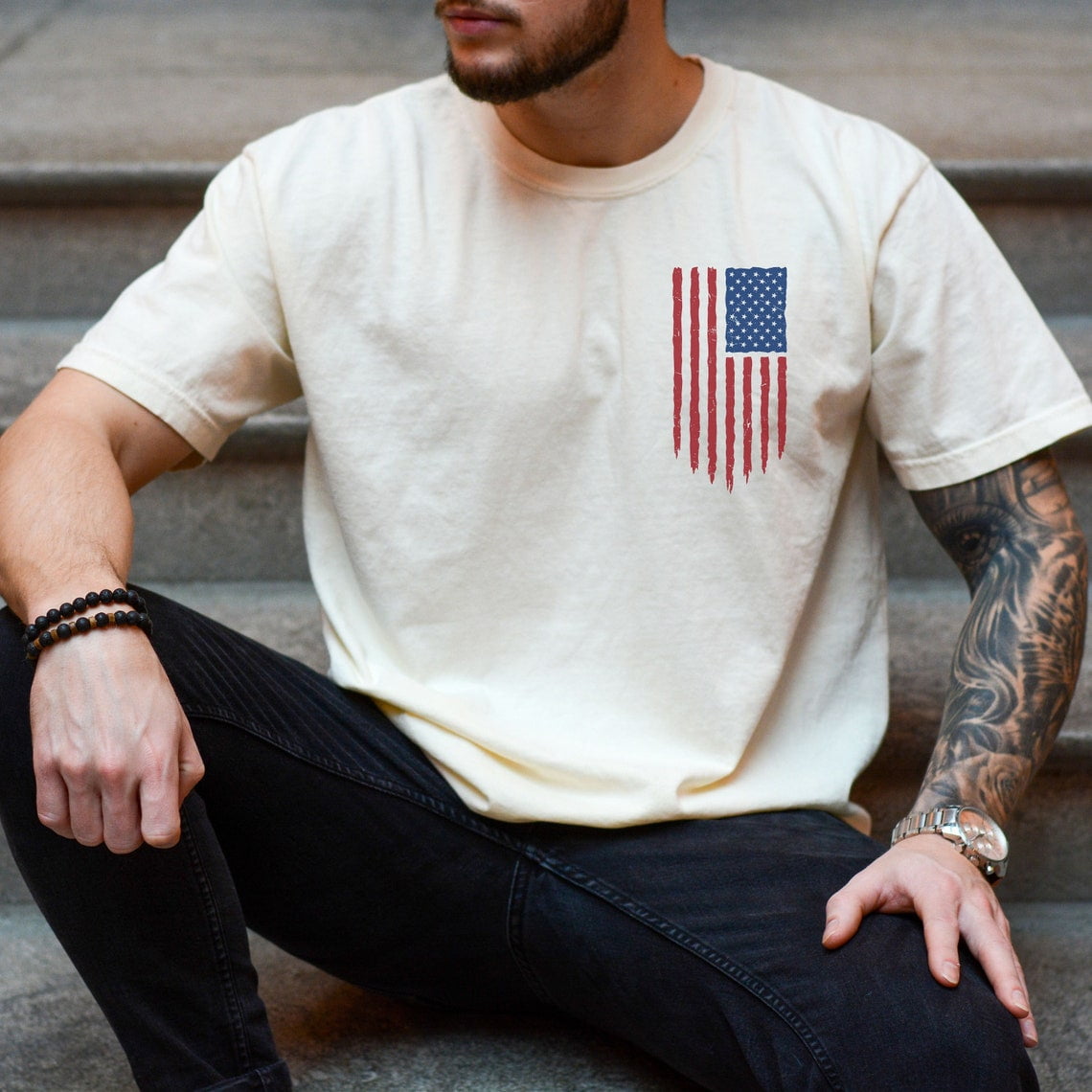 Men'S American Flag Shirt, Usa Shirt, Flag Tee, 4Th Of July, Fourth Of ...