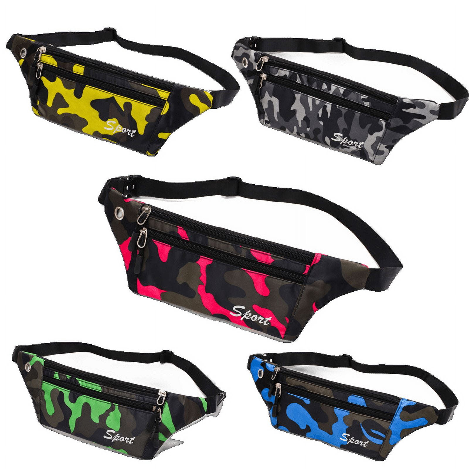 Men'S And Women'S Camouflage Waist Bag Outdoor Exercise Waist Bag Close