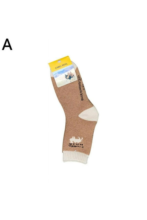 Men'S And Women'S Winter Thickened Warm Terry Warm H7 Socks S3 Camel Hair T7E0