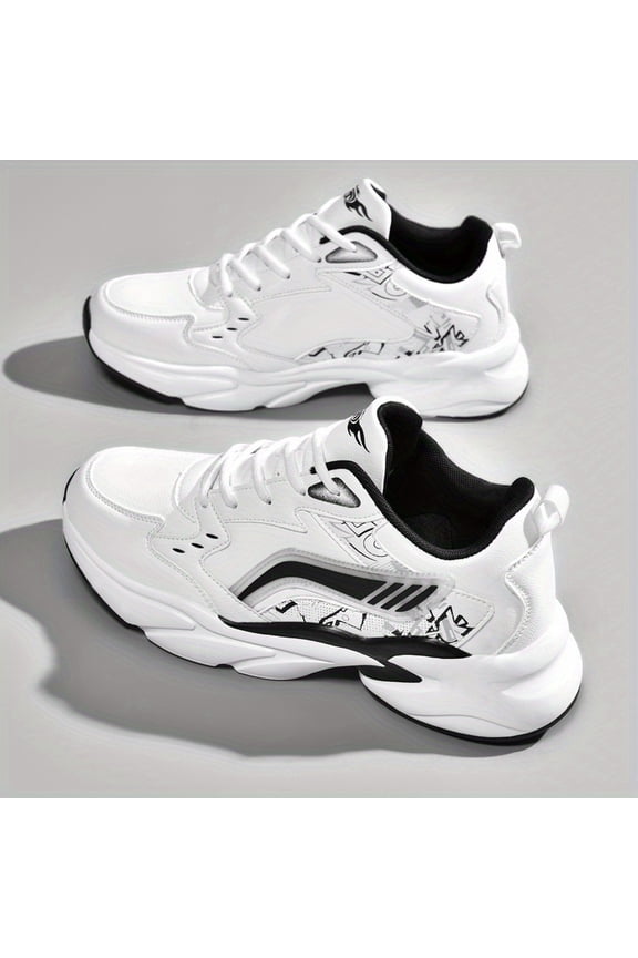 Men'S Autumn And Winter Sports Shoes, Durable And Shock-Absorbing Running Shoes, Mid-Top Large Size Fashionable Casual Footwear