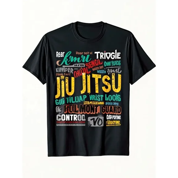 Men'S BJJ Fighter T-Shirt - Martial Arts Training Tee with Layered Jiu-Jitsu Techniques & Submissions Design, Hispanic Heritage Month, Latin American Countries Graphic, Casual