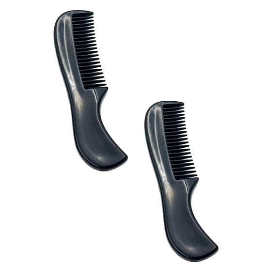 Men'S Beard Styling Comb Mini Mustache Comb for Facial Hair Grooming and Styling Pocket Comb Beard Care Modify Tool with Holes and No Holes Two