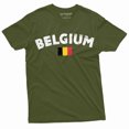 thumbnail image 1 of Men'S Belgium T-Shirt Belgique Belgien Tee Shirt Football Soccer Tee Shirt (Medium Military Green), 1 of 6
