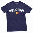 thumbnail image 1 of Men'S Belgium T-Shirt Belgique Belgien Tee Shirt Football Soccer Tee Shirt (Xx-Large Navy Blue), 1 of 5