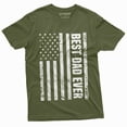 thumbnail image 1 of Men'S Best Dad Ever T-Shirt Father'S Day Daddy Usa Patriotic Tshirt Flag Shirt (4X-Large Military Green), 1 of 6
