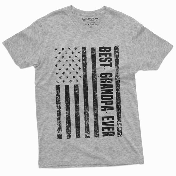 Men'S Best Grandpa Ever T-Shirt Fathers Day Grandfather Papa Tee Shirt Pop Shirt Tee (XX-Large Grey)