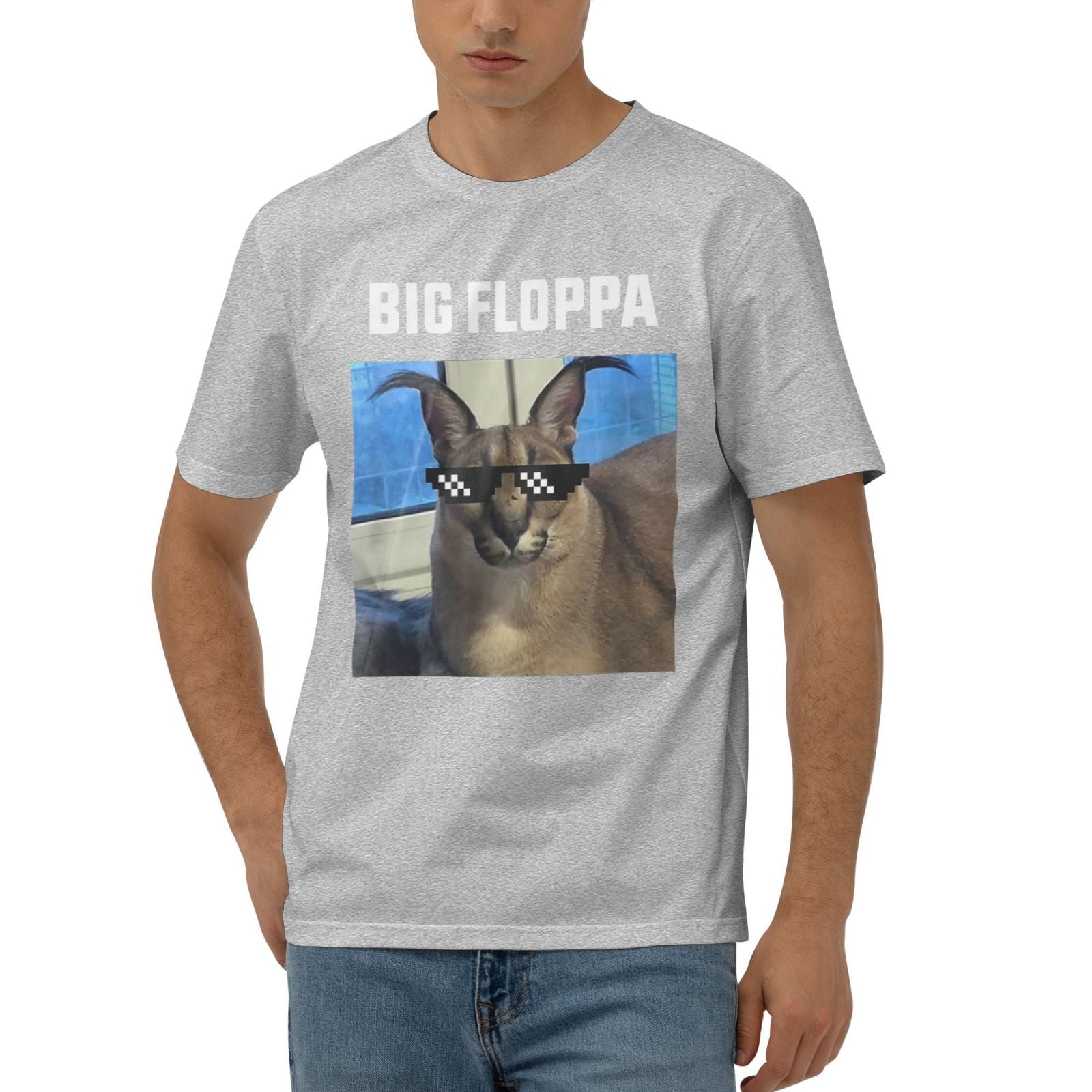 Big Floppa Cat flop off flop on Funny Classic T-Shirt | Sticker