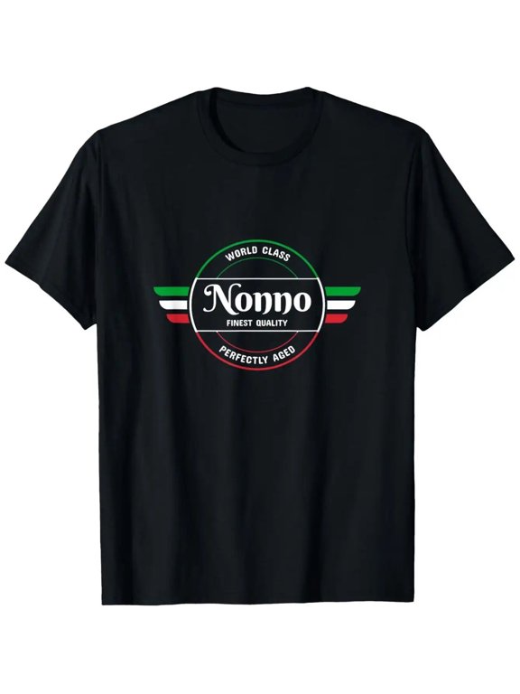Men'S Black Casual Short-Sleeve Shirt Featuring a Vintage 'World-Class' And 'Nonno' Print, Regular Fit, Machine Washable, Available in Sizes S-3XL - a Perfect Gift for Dad, Mom, Friends, Or Grandpa