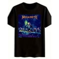 thumbnail image 1 of Men'S Black Cotton T-Shirt with "Megadeth" Band Graphic - "Rust in Peace" Design, Round Neck, Short Sleeve, Casual Weekend Top for Summer, Casual Attire | Graphic Tee | Comfortable Fit, Rock T Shirt, 1 of 6