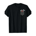 thumbnail image 1 of Men'S Black Cotton T-Shirt with Tool Pocket Design- Casual Crew Neck, Short Sleeve,, 1 of 4