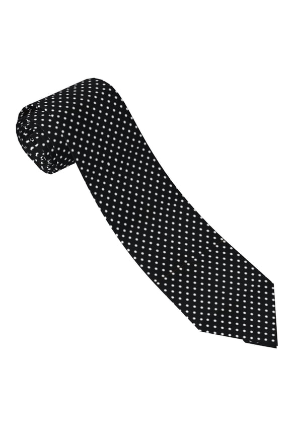 Men'S Black Polka Dot Tie Fashion Causal Printed Necktie