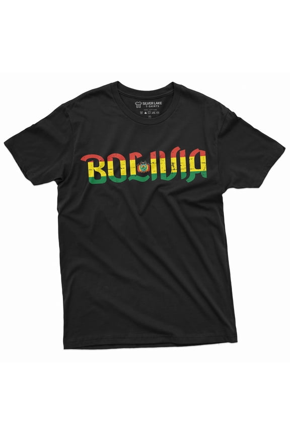 Men'S Bolivia T-Shirt Nation Flag T-Shirt Estado Plurinacional De Bolivia Tee