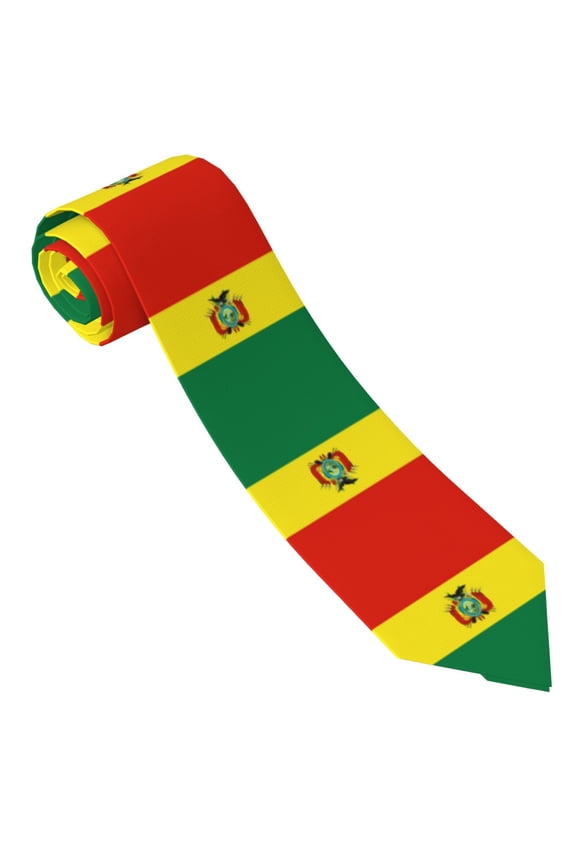 Men'S Bolivian Flag Tie Fashion Causal Printed Necktie