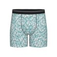 thumbnail image 1 of Men'S Boxer Briefs, Abstract Blue Floral Soft And Breathable Mens Underwear Boxer Briefs With Widen Waist, 1 of 2