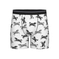 thumbnail image 1 of Men'S Boxer Briefs, Abstract Minimalist Horse Black Soft And Breathable Mens Underwear Boxer Briefs With Widen Waist, 1 of 2