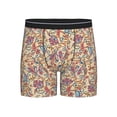 thumbnail image 1 of Men'S Boxer Briefs, Abstract Vintage Paisley Soft And Breathable Mens Underwear Boxer Briefs With Widen Waist, 1 of 2