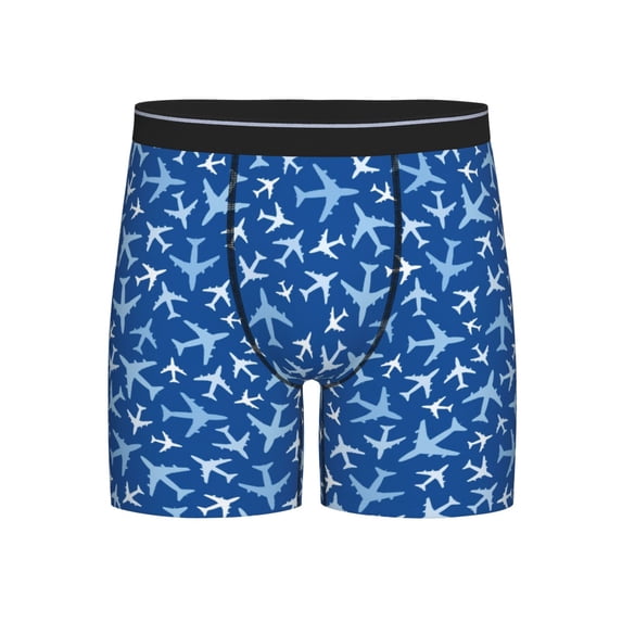 Men'S Boxer Briefs, Airplanes In The Sky Soft And Breathable Mens Underwear Boxer Briefs With Widen Waist