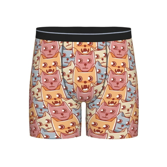 Men'S Boxer Briefs, Artistic Colorful Cute Cats Soft And Breathable Mens Underwear Boxer Briefs With Widen Waist