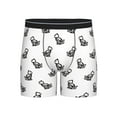 thumbnail image 1 of Men'S Boxer Briefs, Black White Cartoon Cat Bones Soft And Breathable Mens Underwear Boxer Briefs With Widen Waist, 1 of 2