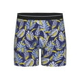 thumbnail image 1 of Men'S Boxer Briefs, Blue Leaves Bananas Soft And Breathable Mens Underwear Boxer Briefs With Widen Waist, 1 of 2