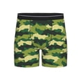 thumbnail image 1 of Men'S Boxer Briefs, Camo Green Classic Soft And Breathable Mens Underwear Boxer Briefs With Widen Waist, 1 of 2
