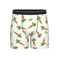thumbnail image 1 of Men'S Boxer Briefs, Carrot Leaf Pattern Soft And Breathable Mens Underwear Boxer Briefs With Widen Waist, 1 of 2