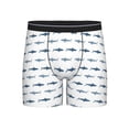 thumbnail image 1 of Men'S Boxer Briefs, Cartoon Cool Shark Gray_A Soft And Breathable Mens Underwear Boxer Briefs With Widen Waist, 1 of 2