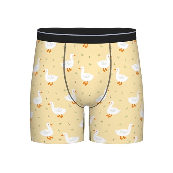 Men'S Boxer Briefs, Cartoon Cute Duck Daisy Soft And Breathable Mens Underwear Boxer Briefs With Widen Waist