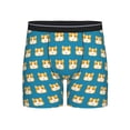 thumbnail image 1 of Men'S Boxer Briefs, Cartoon Cute Hamster Blue Soft And Breathable Mens Underwear Boxer Briefs With Widen Waist, 1 of 2