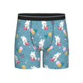 thumbnail image 1 of Men'S Boxer Briefs, Cartoon Cute Rabbit Balloon Flower Soft And Breathable Mens Underwear Boxer Briefs With Widen Waist, 1 of 2