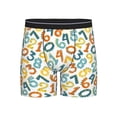 thumbnail image 1 of Men'S Boxer Briefs, Cartoon Math Number Print Soft And Breathable Mens Underwear Boxer Briefs With Widen Waist, 1 of 2