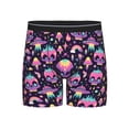 thumbnail image 1 of Men'S Boxer Briefs, Cartoon Skull Rainbow Space Soft And Breathable Mens Underwear Boxer Briefs With Widen Waist, 1 of 2