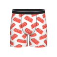 thumbnail image 1 of Men'S Boxer Briefs, Cartoon Steak Pattern Soft And Breathable Mens Underwear Boxer Briefs With Widen Waist, 1 of 2