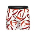 thumbnail image 1 of Men'S Boxer Briefs, Chili Pepper Print Red Soft And Breathable Mens Underwear Boxer Briefs With Widen Waist, 1 of 2