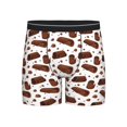 thumbnail image 1 of Men'S Boxer Briefs, Chocolate Pattern No.9042 Soft And Breathable Mens Underwear Boxer Briefs With Widen Waist, 1 of 2