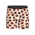 thumbnail image 1 of Men'S Boxer Briefs, Chocolate Print No.J94 Soft And Breathable Mens Underwear Boxer Briefs With Widen Waist, 1 of 2