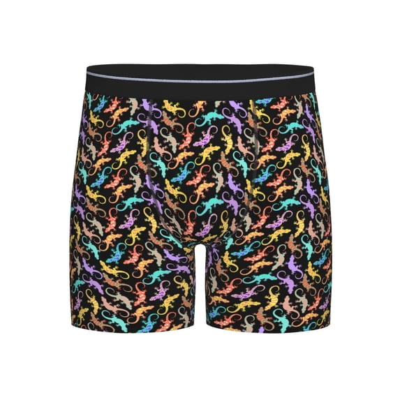 Men'S Boxer Briefs, Classic Colorful Cute Lizard Gecko_A Soft And Breathable Mens Underwear Boxer Briefs With Widen Waist