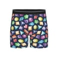 thumbnail image 1 of Men'S Boxer Briefs, Colorful Crystals Stones Soft And Breathable Mens Underwear Boxer Briefs With Widen Waist, 1 of 2