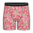 thumbnail image 1 of Men'S Boxer Briefs, Colorful Gecko Pink Polka Dots Soft And Breathable Mens Underwear Boxer Briefs With Widen Waist, 1 of 2