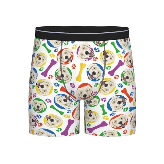 Men'S Boxer Briefs, Colorful Labrador Retriever Dog Soft And Breathable Mens Underwear Boxer Briefs With Widen Waist
