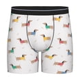 thumbnail image 1 of Men'S Boxer Briefs, Cool Dachshund Dog Puppy Bone Soft And Breathable Mens Underwear Boxer Briefs With Widen Waist, 1 of 2