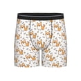 thumbnail image 1 of Men'S Boxer Briefs, Corgi With Hearts Soft And Breathable Mens Underwear Boxer Briefs With Widen Waist, 1 of 2