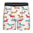 thumbnail image 1 of Men'S Boxer Briefs, Cplorful Dachshund Dog Puppy Soft And Breathable Mens Underwear Boxer Briefs With Widen Waist, 1 of 2