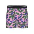 thumbnail image 1 of Men'S Boxer Briefs, Cute Blueberry Sweet Sour Soft And Breathable Mens Underwear Boxer Briefs With Widen Waist, 1 of 1