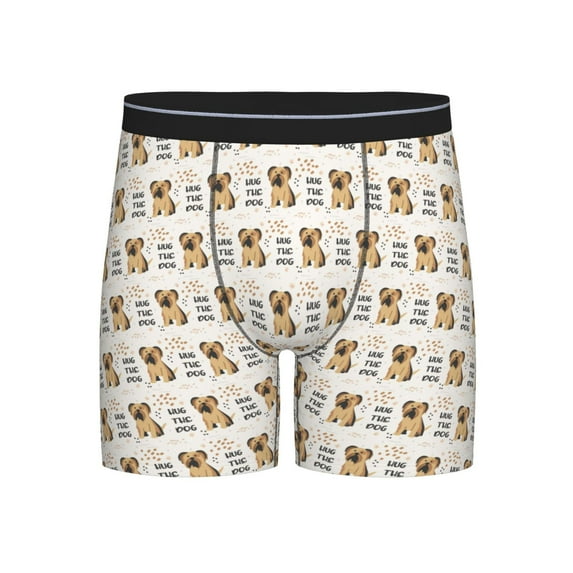 Men'S Boxer Briefs, Cute Hug Dog Puppy Soft And Breathable Mens Underwear Boxer Briefs With Widen Waist
