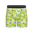 thumbnail image 1 of Men'S Boxer Briefs, Cute Lemon Flowers Blueberry Soft And Breathable Mens Underwear Boxer Briefs With Widen Waist, 1 of 2