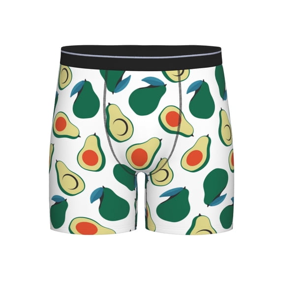 Men'S Boxer Briefs, Cute Pine Green Avocado Soft And Breathable Mens Underwear Boxer Briefs With Widen Waist