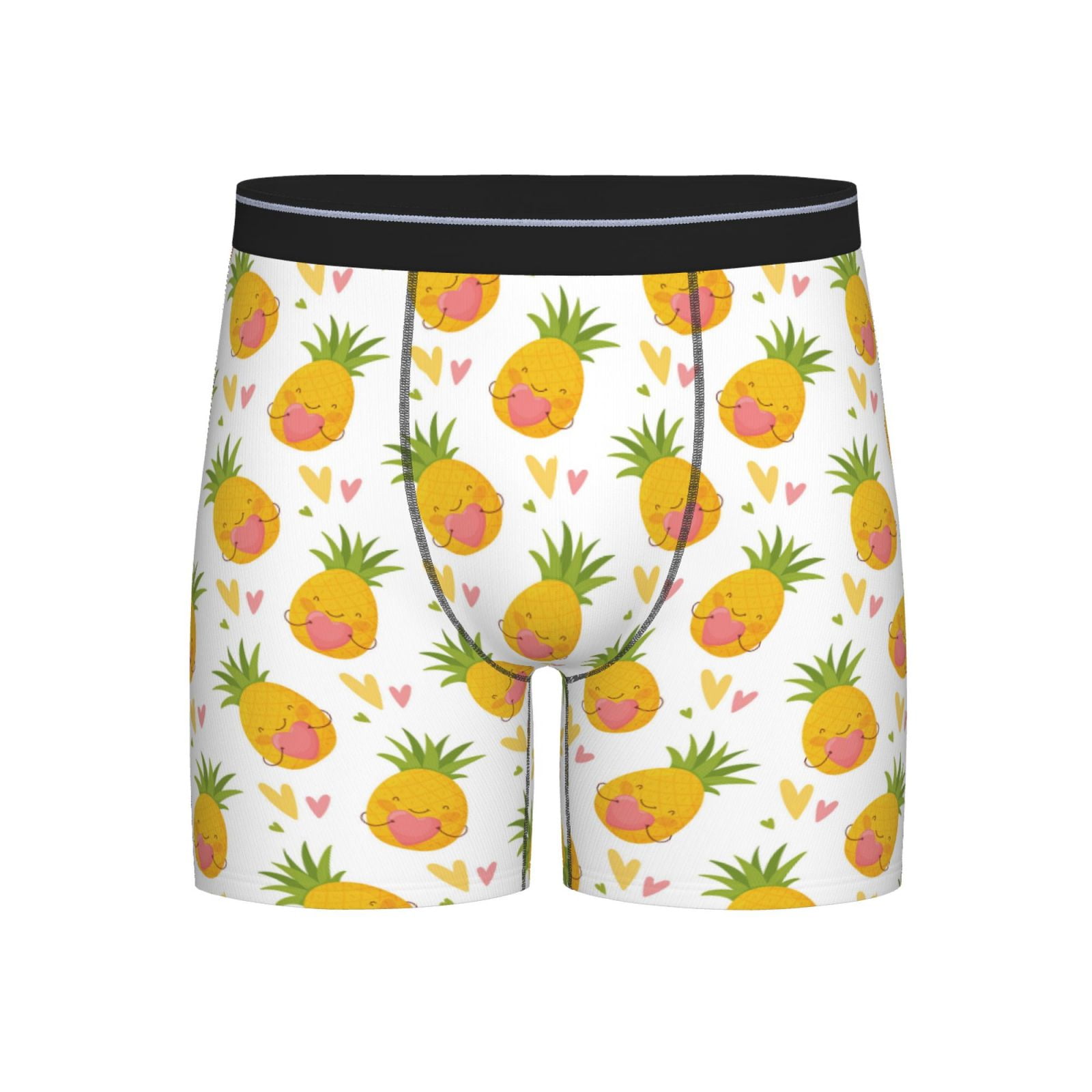 Men'S Boxer Briefs, Cute Pineapple Pink Love Soft And