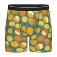thumbnail image 1 of Men'S Boxer Briefs, Cute Rounded Orange Soft And Breathable Mens Underwear Boxer Briefs With Widen Waist, 1 of 2